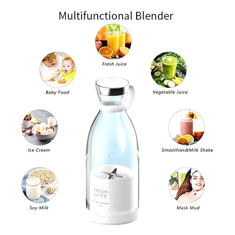 Portable Rechargeable Juicer Blender Wireless Mixer Fresh Juice 350Ml Usb Mini Fruit Extractors Food Milkshake Juice Maker